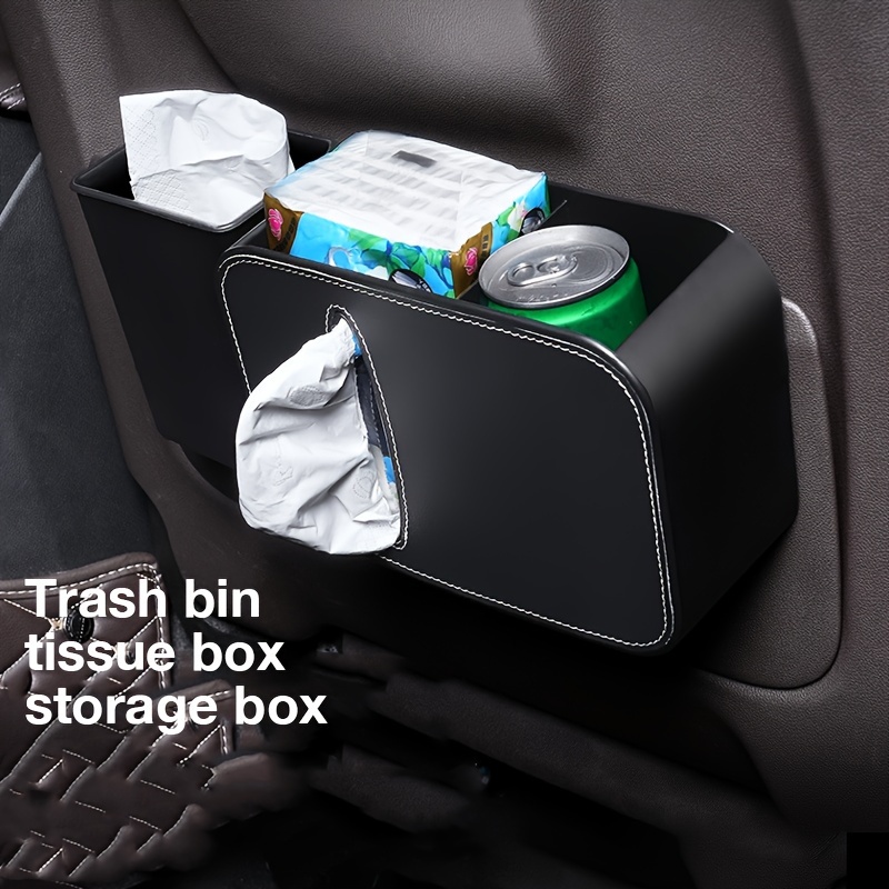 Car Seat Back Hanging Multi functional Storage Box Trash Cup - Temu