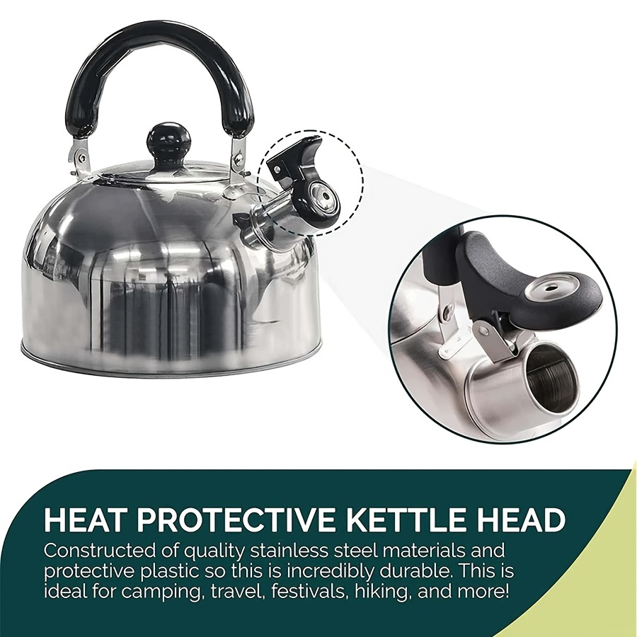 Portable Portable Water Kettle with Whistle Stainless Steel Kettle