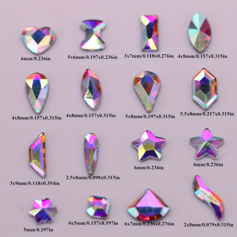 100pcs Crystal AB Nail Art Rhinestones 3D Fancy Stones DIY Decorations