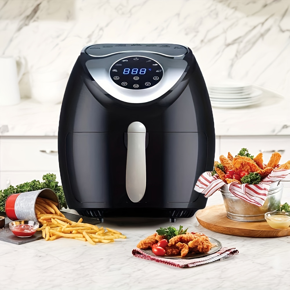 1pc Air Fryer Household Multifunctional Automatic Power-Off French Fries  Machine Smart Touch Screen Large Capacity Electric Deep Fryer