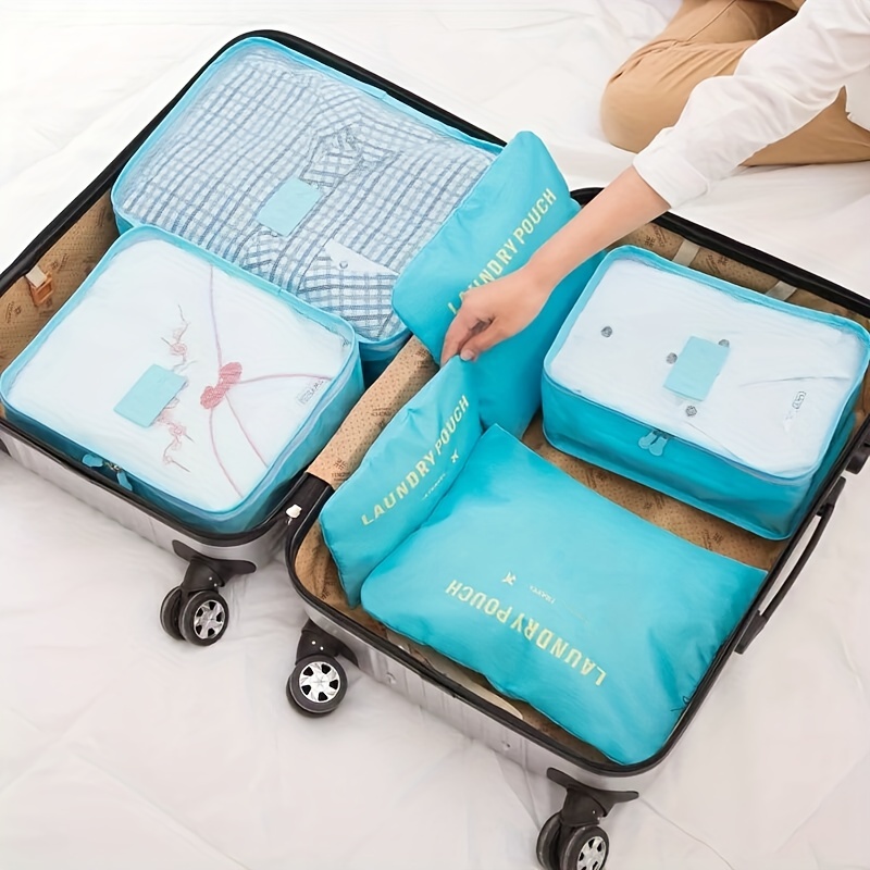 6PCS Luggage Packing Cubes Bag Organizer Suitcase Set For Travel Storage  Clothes