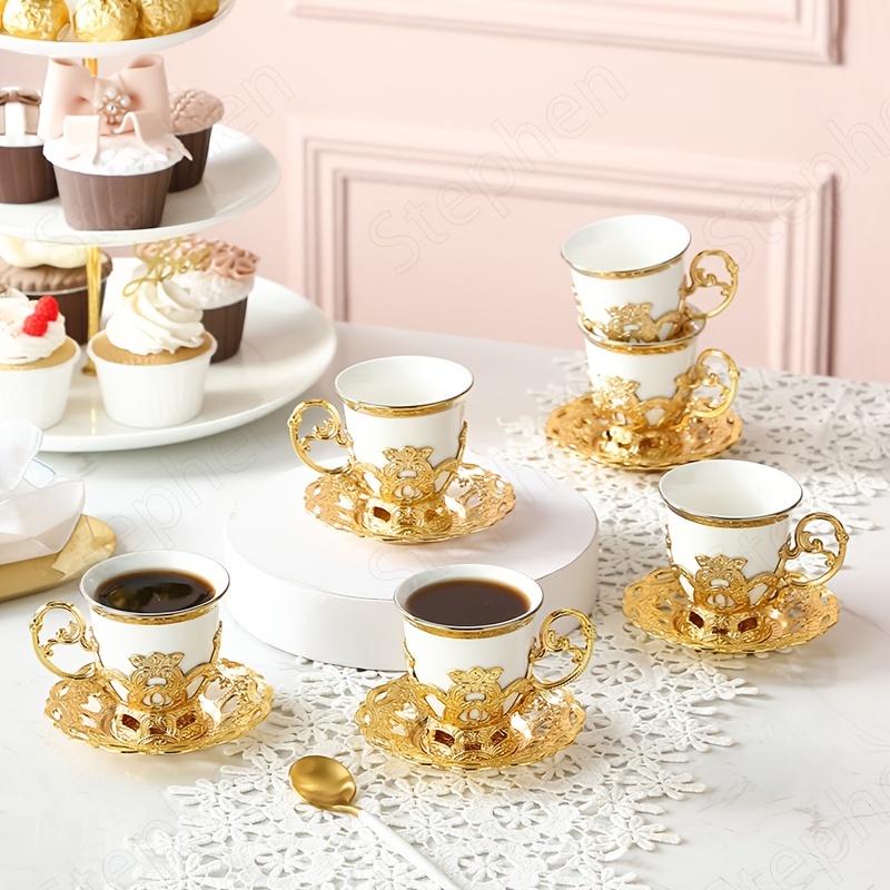 European Style Teacup And Saucer Ceramic Coffee Cup And - Temu