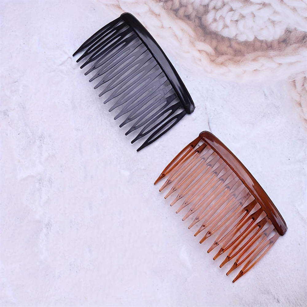 French Style Hair Side Combs Metal Twists Hair Insert Combs Wedding Bridal  Veil Comb Hair Accessories - Temu