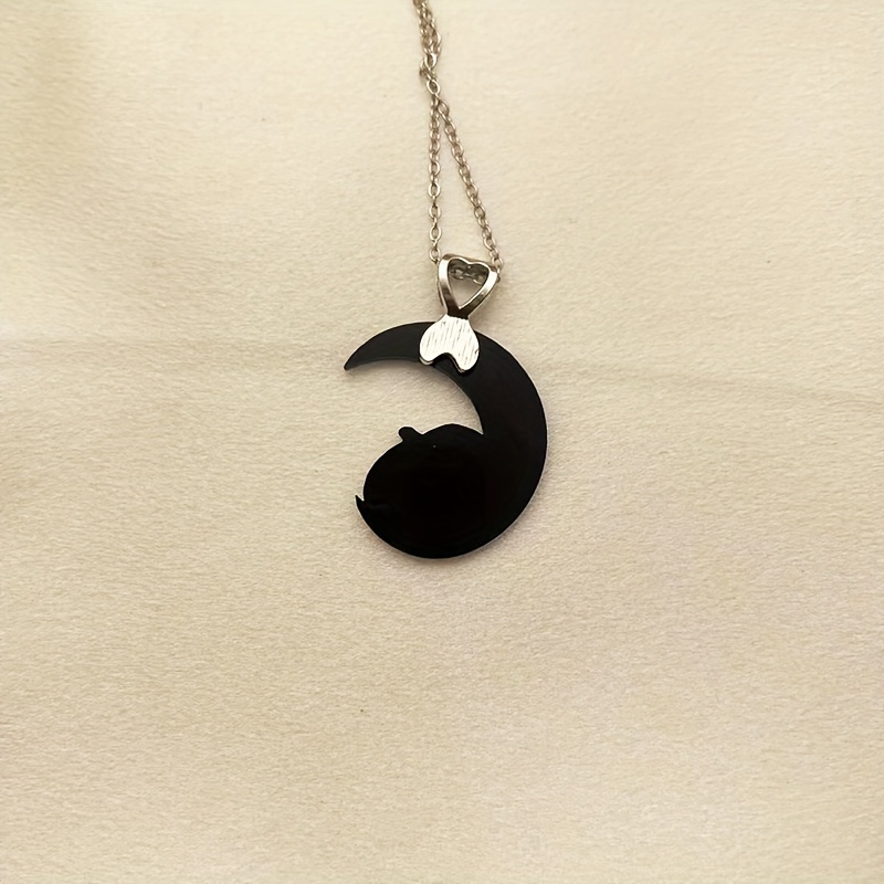 Acrylic Fox Pendant Necklace for Men, Decorative Holiday Gift