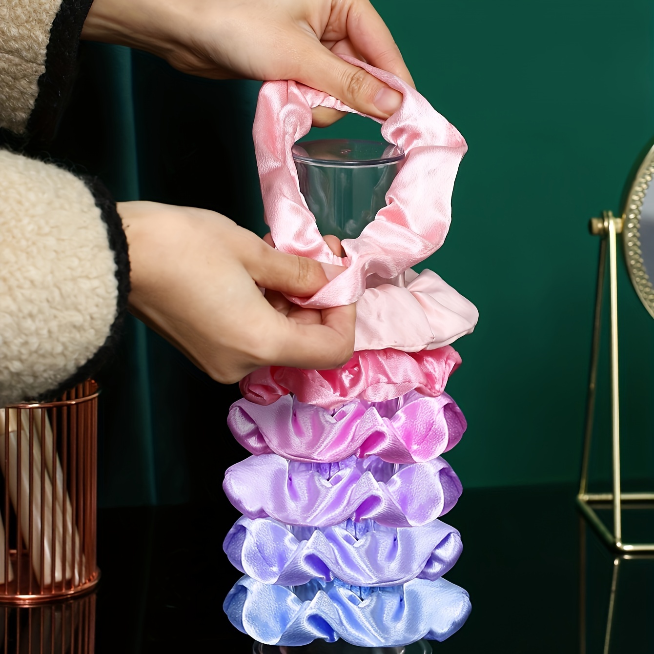 1pc 3-Tiers Acrylic Holder Stand, Clear Hair Tie Organizer - Hair  Accessories Organizer For Women