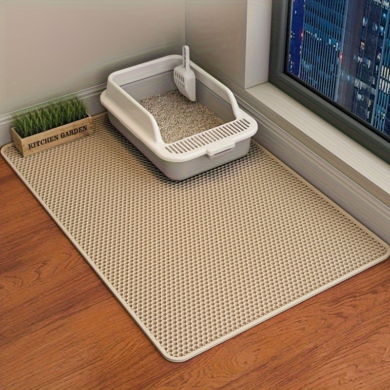 

Tapis De Litière Pour Chat, Tapis De Piégeage De Litière Pour Chat À Double Couche Anti-éclaboussures, Tapis De Sol Pour Nettoyage D'animaux De Compagnie