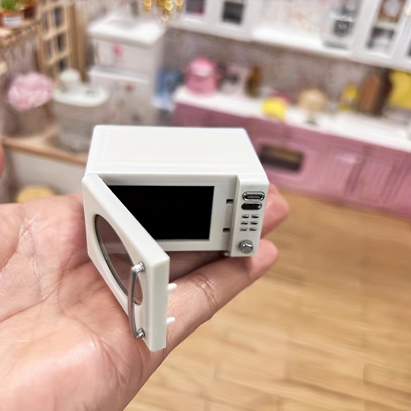 Mini horno de microondas de simulación de casa de muñecas - Temu