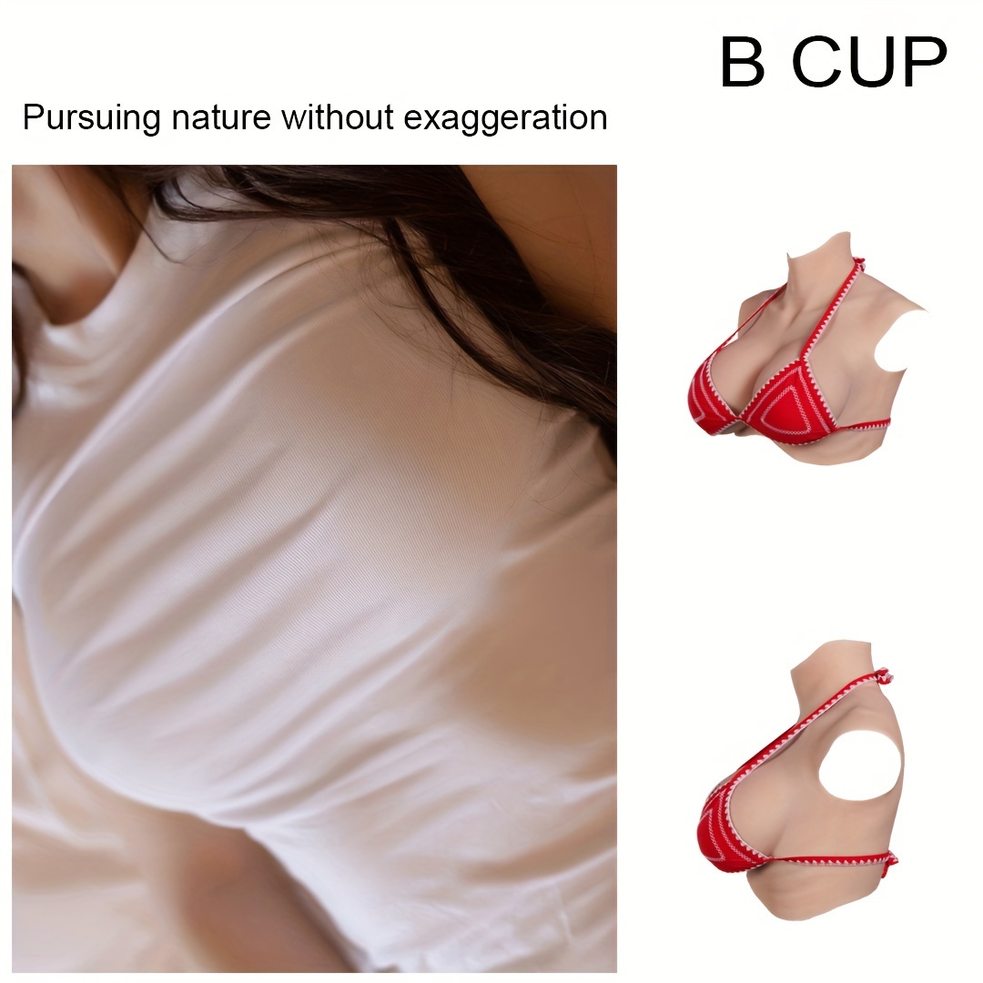 1pc Realistic Silicone Breast Vest C/D/G Cup, Suitable For Cosplay
