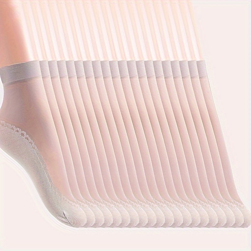 Thin Transparent Socks Comfy Lightweight Non slip Short - Temu Canada