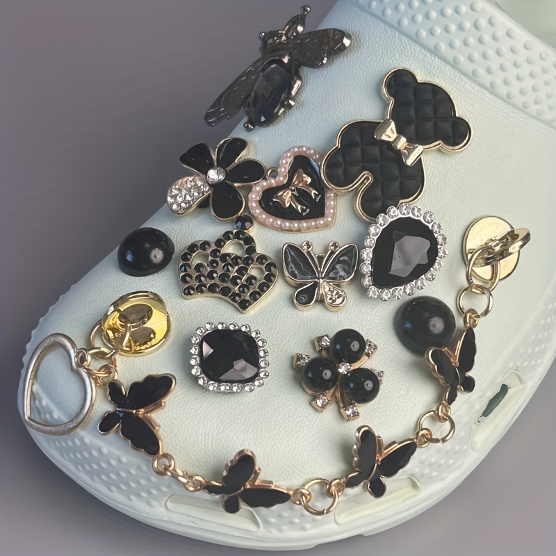 22pcs/Set Bling Shoe Charms Decoration For Croc Fit For Kids And Women  Party Birthday Gifts Jewelry Accessories Clog Sandal Shoe Accessories