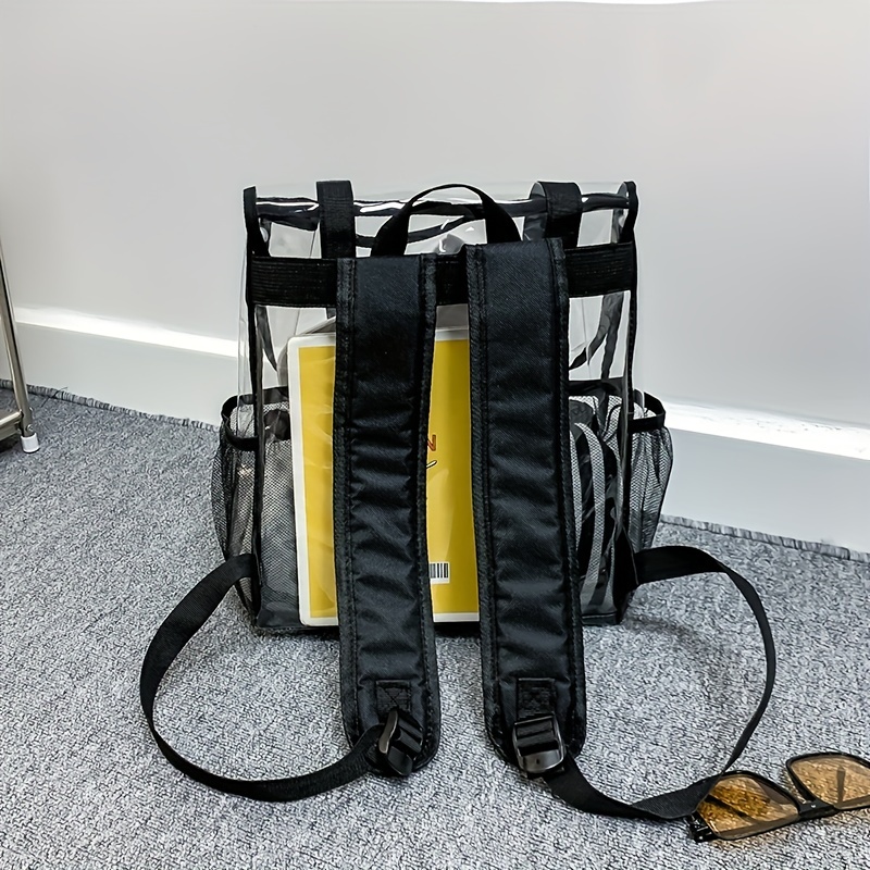 Clear Flap Backpack Waterproof PVC Daypack