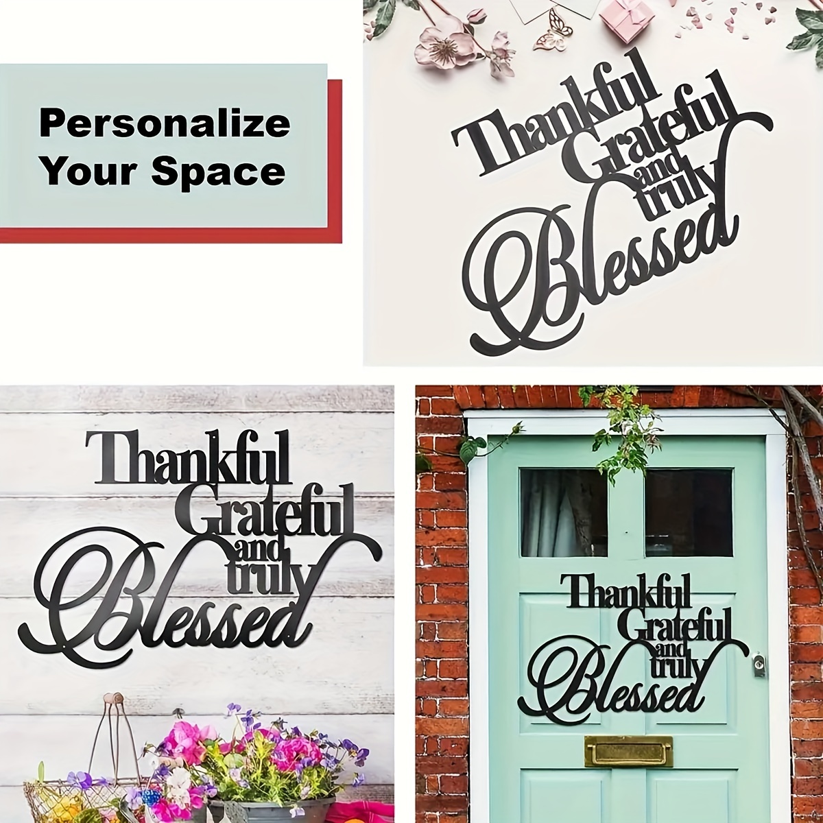 1pc thankful grateful blessed wall decor home thankful metal wall decor blessed wall signs for home decor entry way