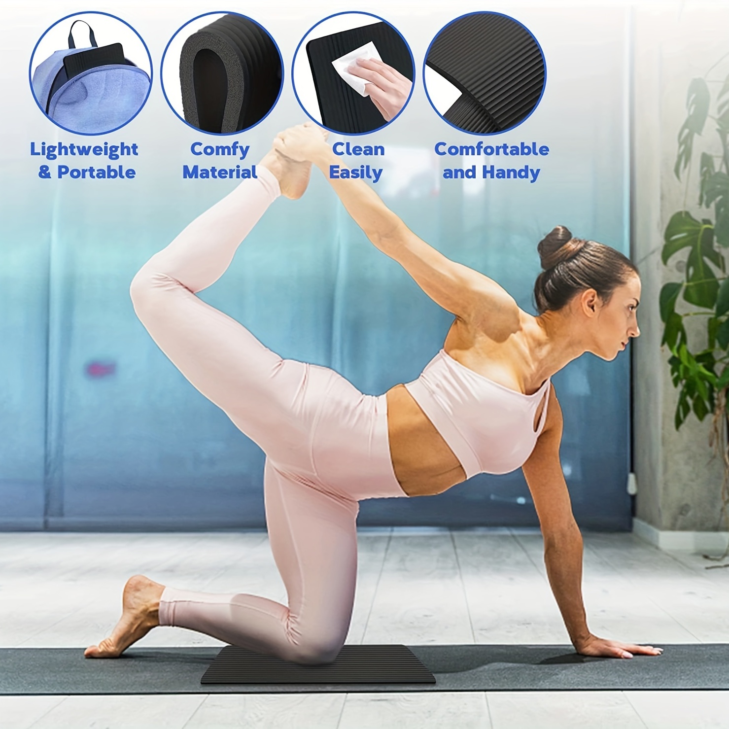 Extra Thick Yoga Knee Pad Cushion Support Knees Elbows Wrist - Temu