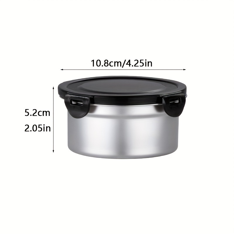 Stainless Steel Airtight Food Storage Container - Small Round