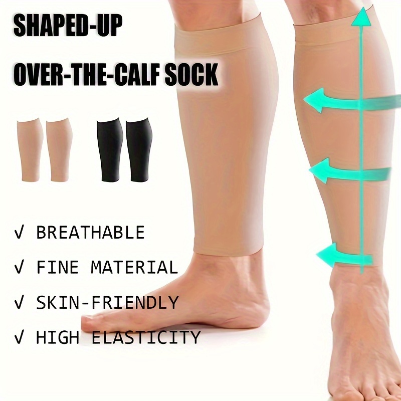 Women's Footless Calf Compression Sleeves Elastic Leg Shaper - Temu