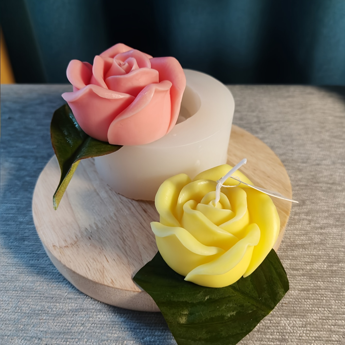 Acheter Moules 3D en Silicone, fleurs, savon, Rose, outils de