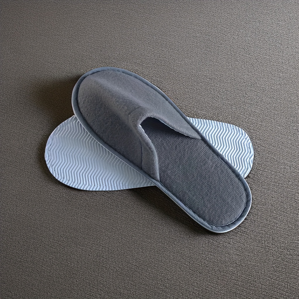 [Popular Choice] 1 Pair Men's Casual Slippers - Solid Color, All-Season Indoor Shoes with Round Toe, faux-Suede Upper, EVA Sole, Non-Slip Slip-On Design for Hotel and Home Use