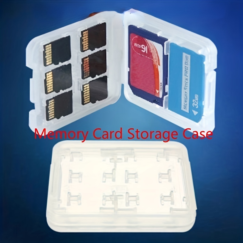 Boite Carte SD,20 Pcs Étui pour Carte Mémoire en Plastique pour Micro SD TF  SIM CF, Transparent Porte Carte Boitier de Rangement