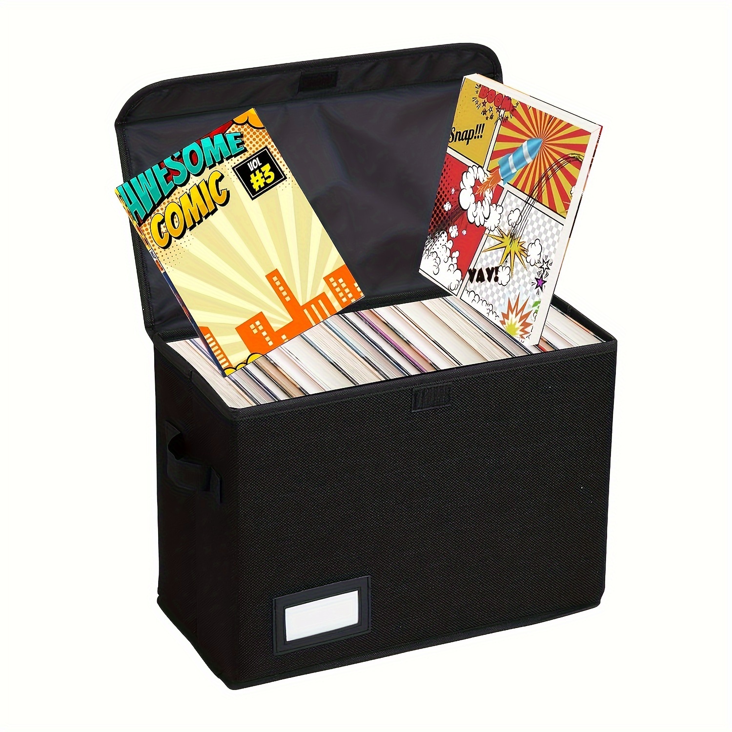 Comic Book Storage Boxes Oxford Cloth Foldable Book Box With - Temu