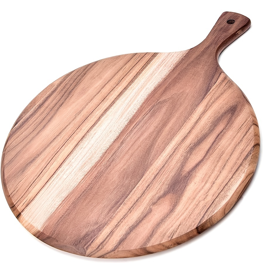  Tabla de cortar de madera natural para pizzas, pan, fruta y  queso, herramientas esenciales de cocina (color: color madera, tamaño: 11.8  x 7.1 x 0.8 in) : Hogar y Cocina