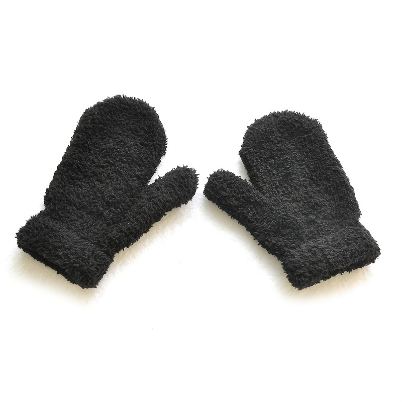 Cozy Thermal Plush Baby Mittens Winter Windproof Gloves
