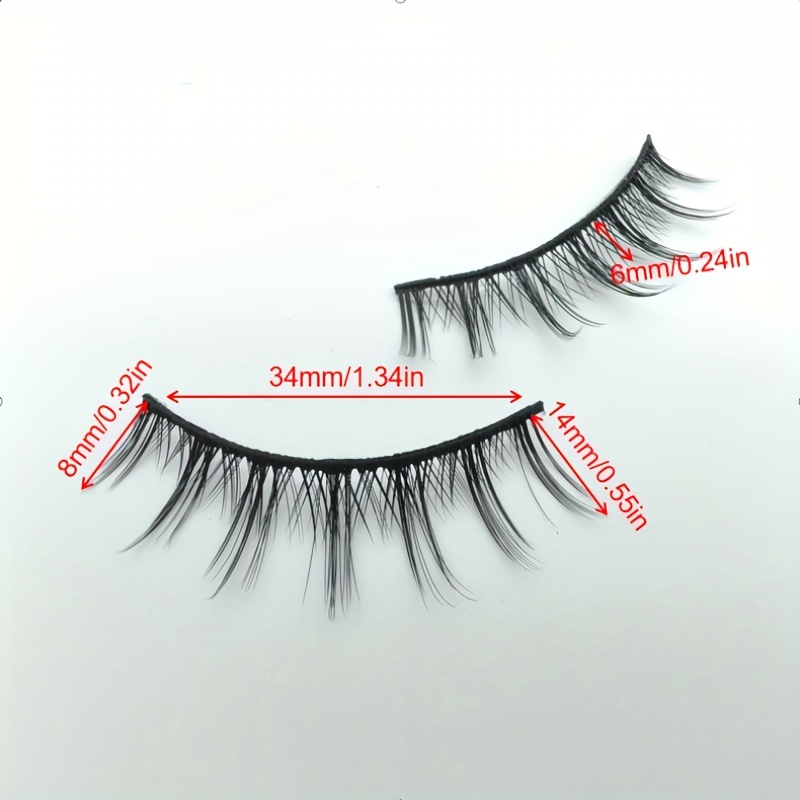 Natural Pointed False Eyelashes Makeup Tools 5 Pairs