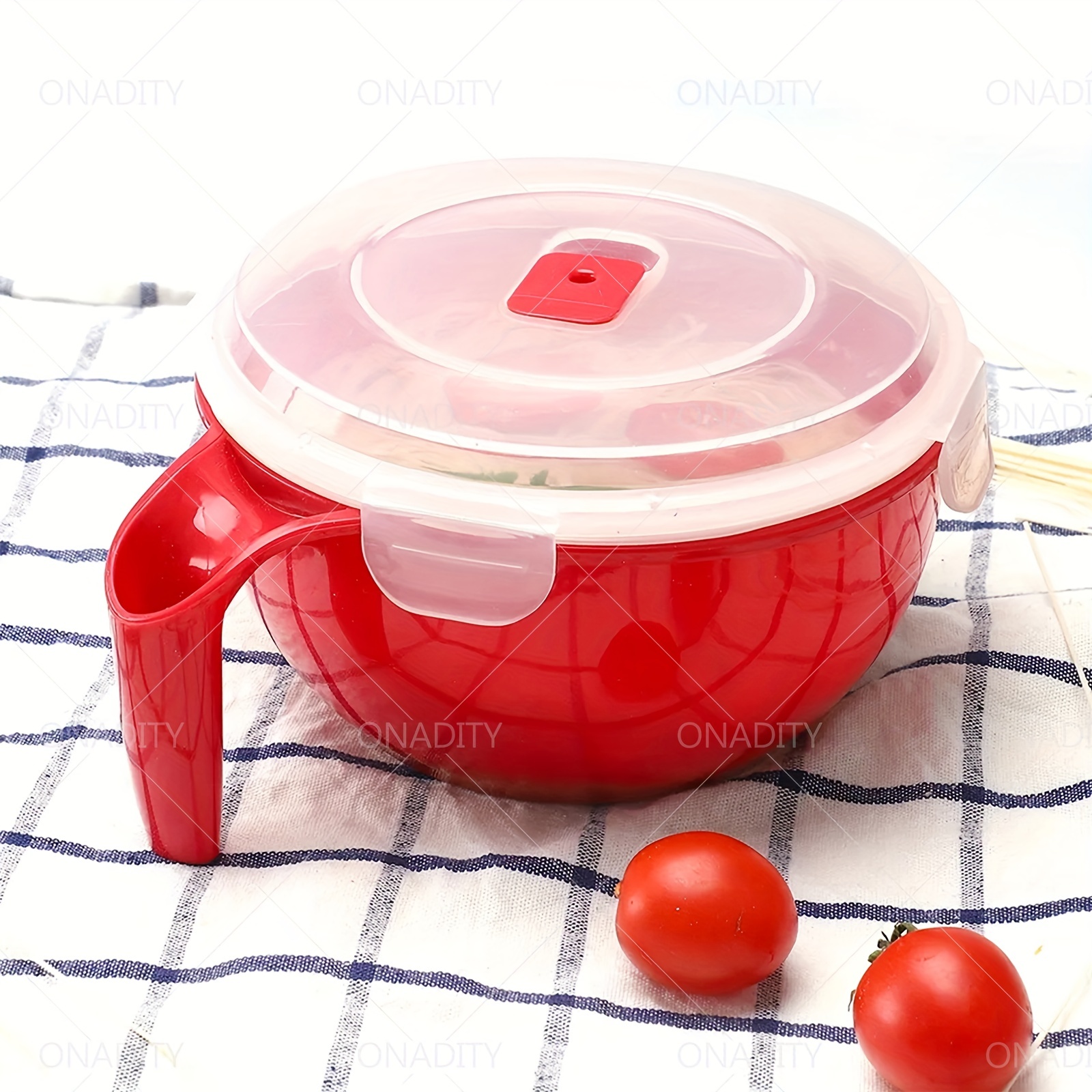 1pc Plastic Noodle Soup Bowl Container Ramen Bowl With Lid Lunch Box With  Lid Beto Box