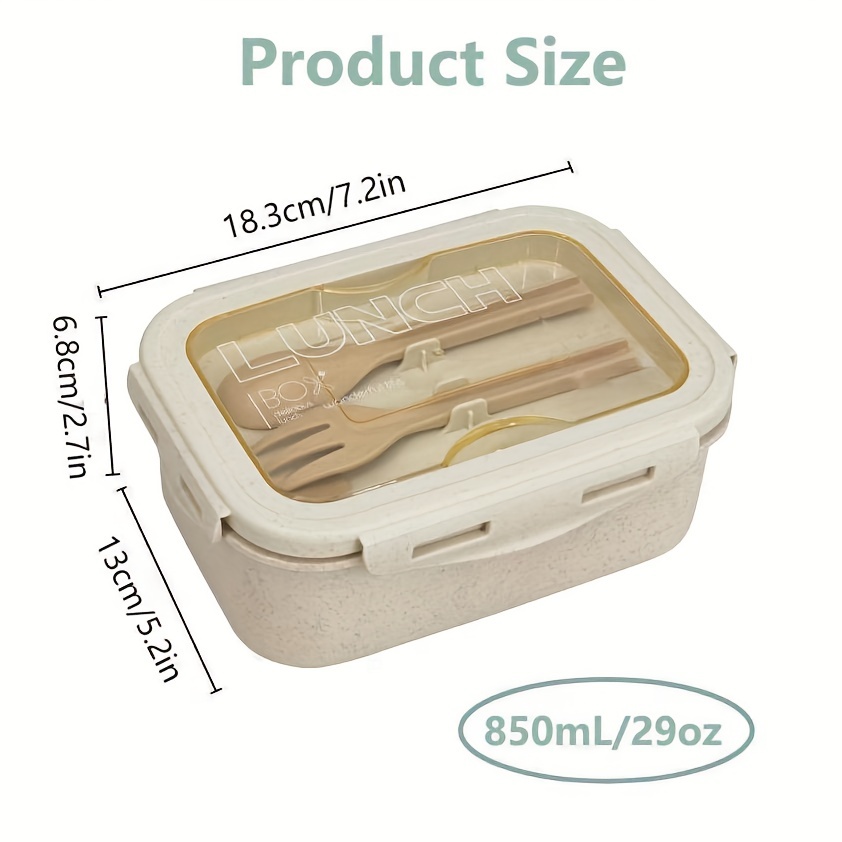 Leakproof 850mL Bento Box with Utensils - Back to School & Work Lunches
