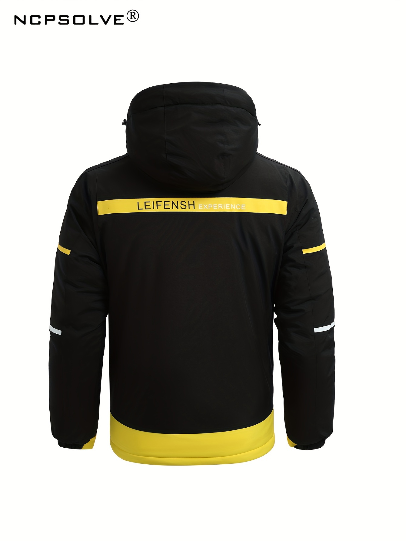 Men's Snow Suit, Black & Yellow