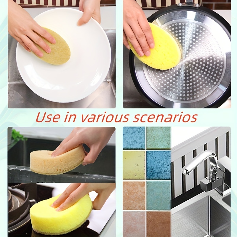 4Pcs Dish Cleaning Sponges, Cute Fruit-Shape Thickened Kitchen Sponge,  Multifunctional Wipe Decontamination Lightweight Cleaning Dishes Sponge  Washing