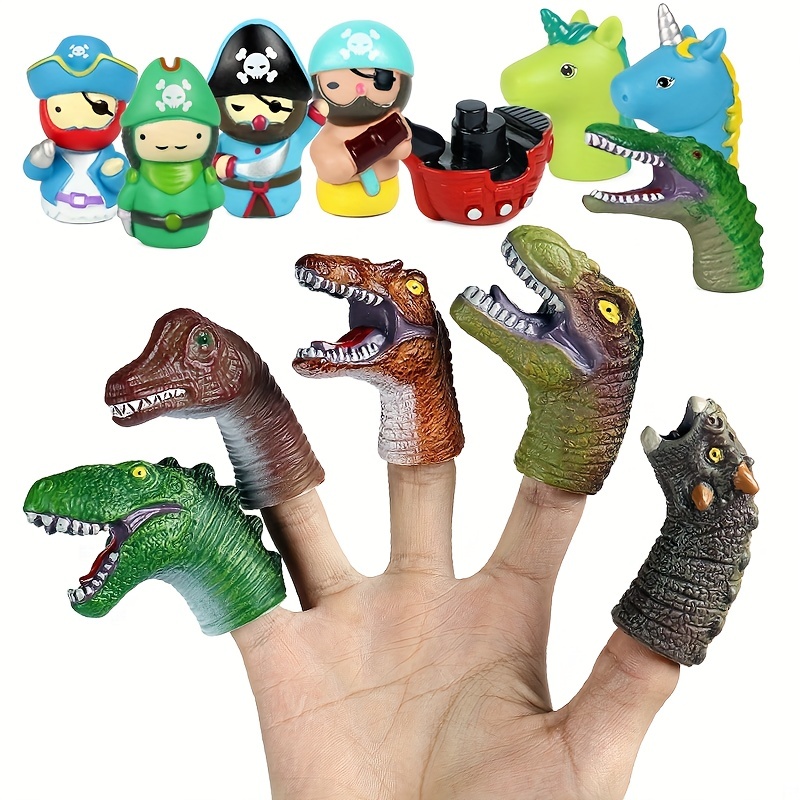 Dino world marionnette finger, jeux d'imitation