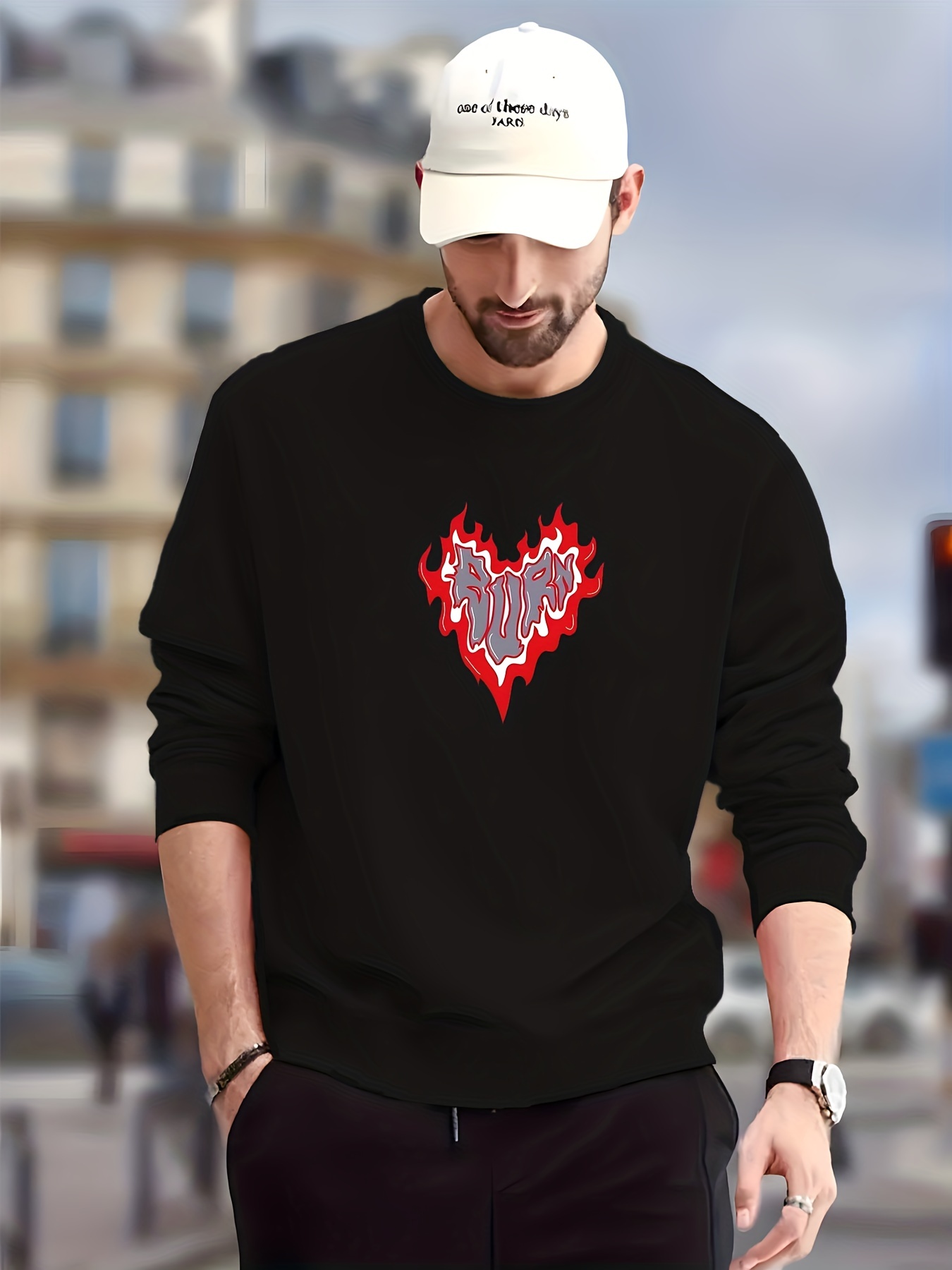 Love Heart Print Hoodie, Cool Hoodies For Men, Men's Casual Graphic Design  Pullover Hooded Sweatshirt With Kangaroo Pocket Streetwear For Winter Fall,  As Gifts - Temu Canada