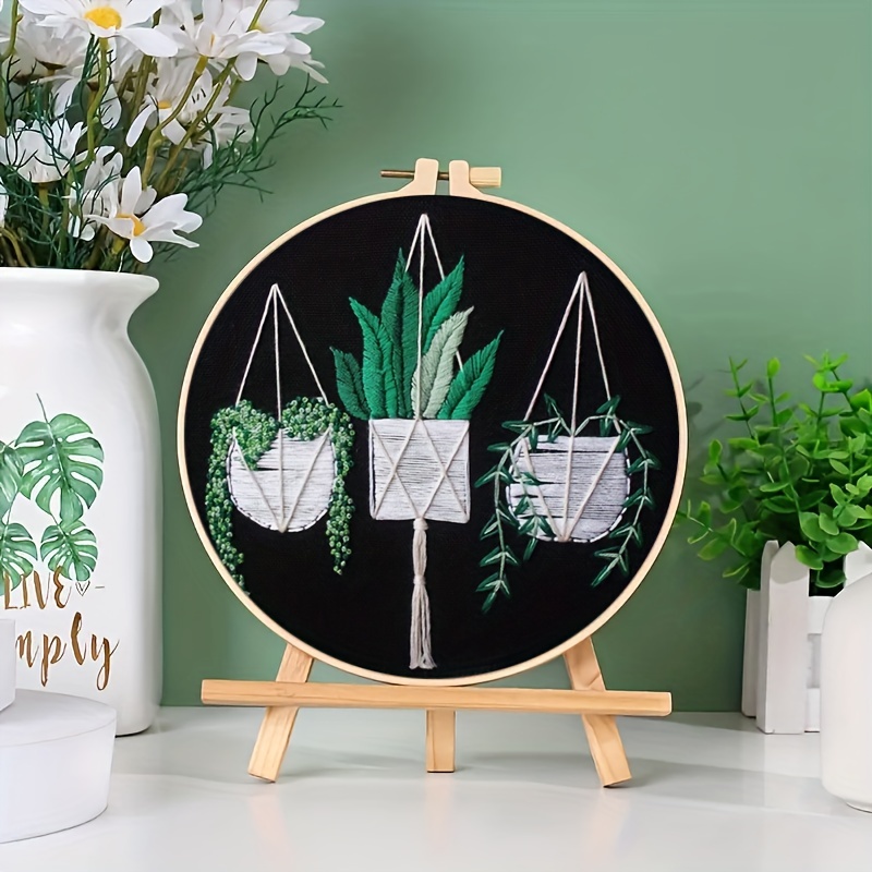 Hanging plants embroidery starter kit for beginners