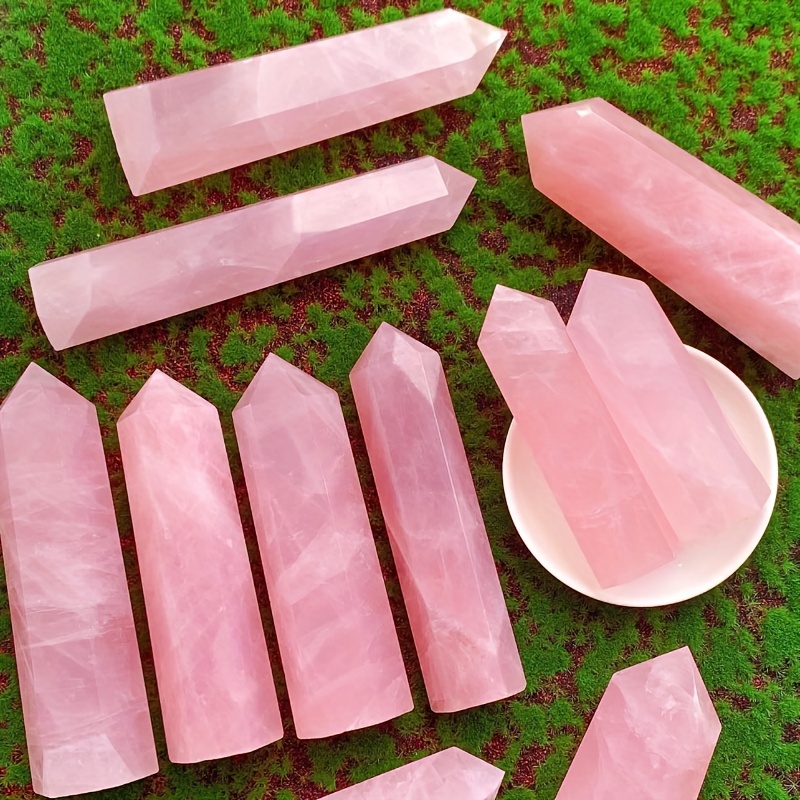 Rose Quartz Natural Healing Crystal Tower