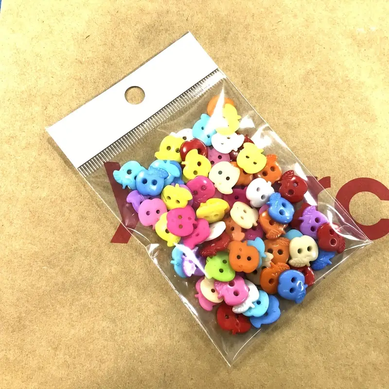 50pcs Double Eye Plastic Buttons, Colorful Small Buttons, DIY Crafts,  Button Painting, Sewing Accessories