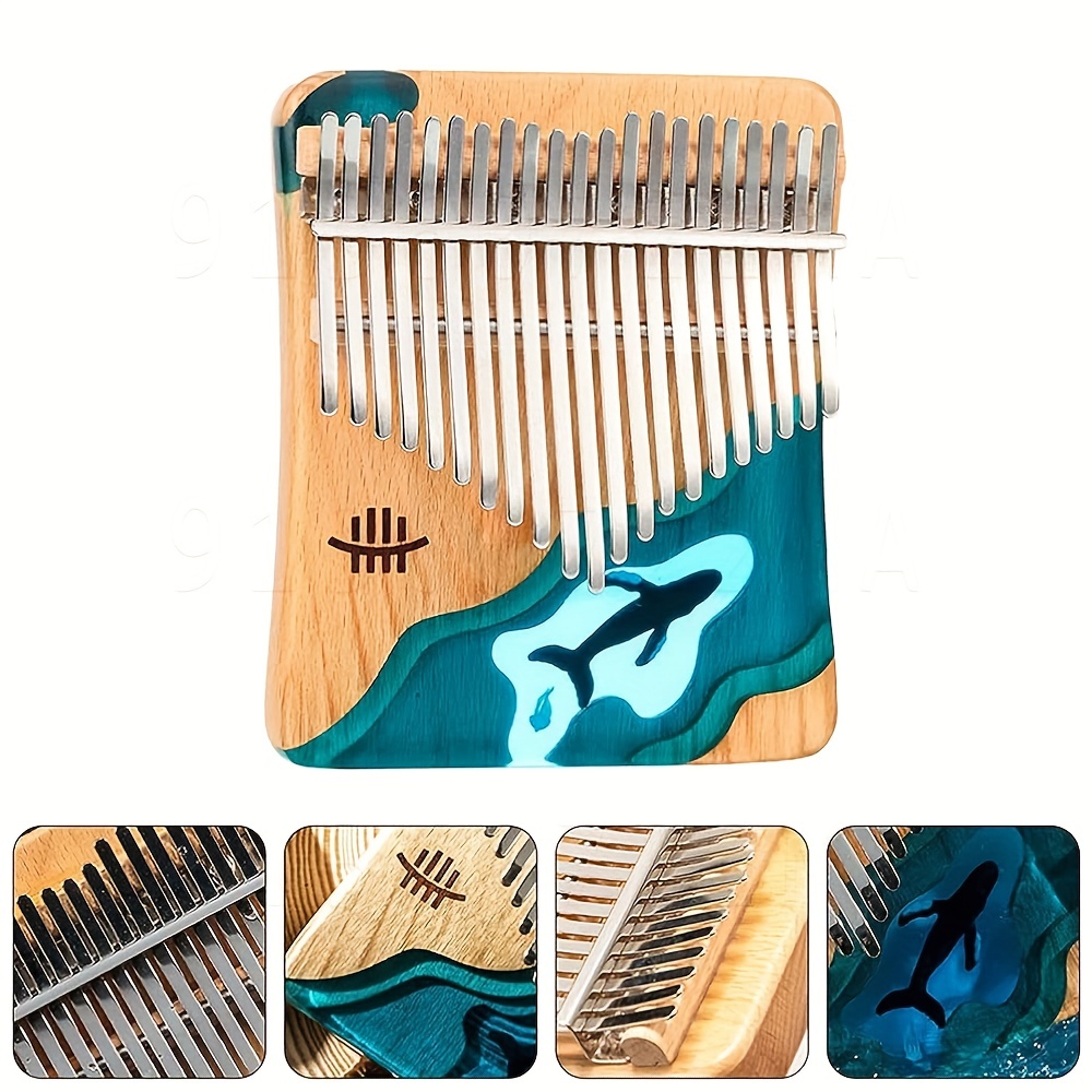 21 Touches Kalimba Mer Profonde Baleine Bleue Pouce Piano Portable Doigt  Piano Clavier Instrument Débutant Adulte Instrument De Musique Marimba  Cadeau