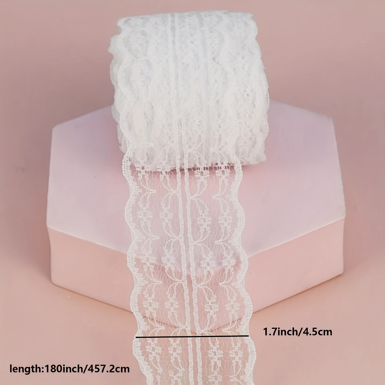 Hollow Lace Ribbon Solid Color Cotton Trim Vintage Style For - Temu