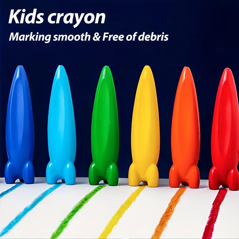 8 12 24 36 Pcs Rocket Crayon Peanut Crayons For Kids Colorful Washable  Toddler Crayons Non Toxic Baby Crayons For Kids Coloring Art Supplie  Triangle Comfortable Grip - Toys & Games - Temu Germany