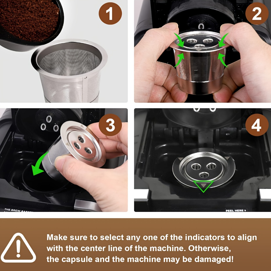 K Cup Reusable Coffee Pods For Ninja Dual Brew Coffee Maker, 3 Pack  Reusable K Cups Coffee Filter Compatible With Ninja Dualbrew Pro Cfp301  Cfp201 Cof