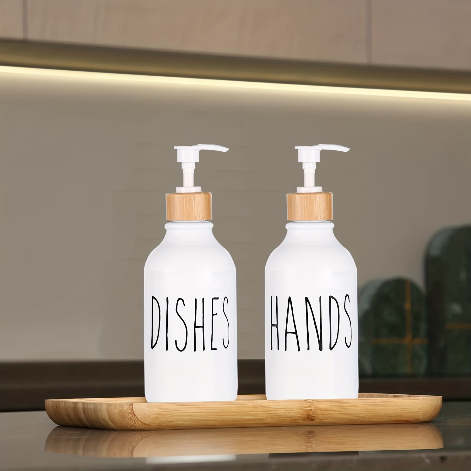 Farmhouse Hand And Dish Soap Dispenser Set Refillable Liquid - Temu