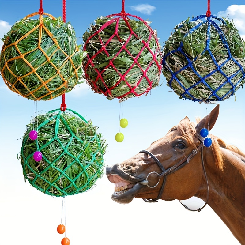 Horse Treat Ball Hay Feeder Toy Ball Hanging Feeding Toy for Horse HorsC4