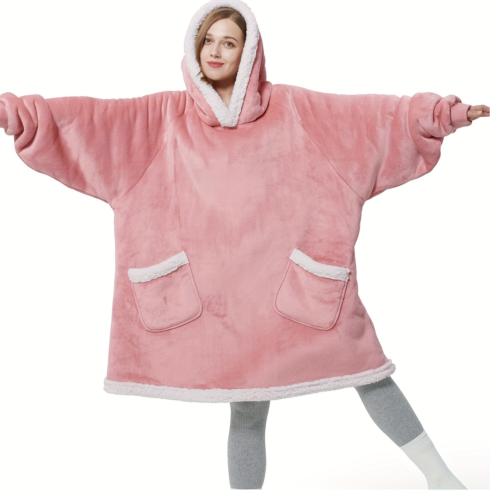 Cozy In Style: Oversized Blanket Hoodie Perfect Gift Women! - Temu Canada