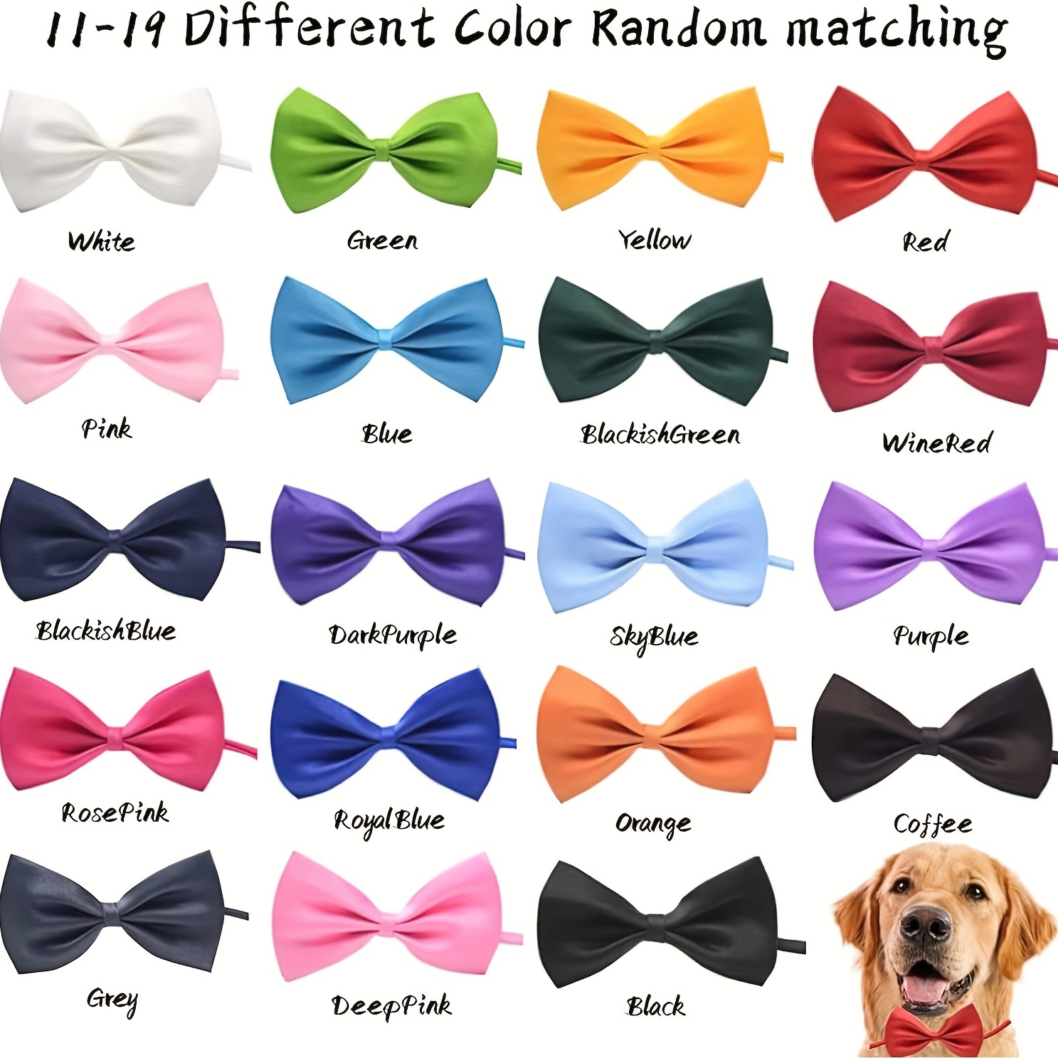 Koolmox Corbata y corbata para mascotas, corbata negra para perro y  pajarita con collar blanco para perros medianos y grandes, gatos, trajes de