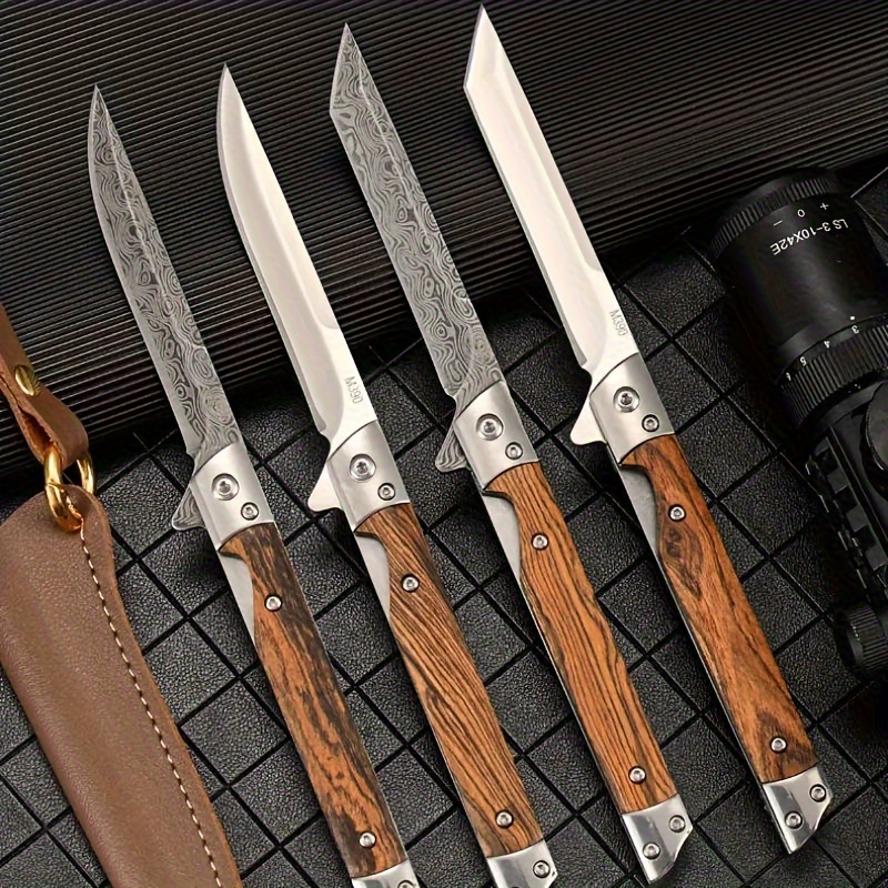 Huangfu Damascus Pattern Chef Knife Outdoor Camping And - Temu