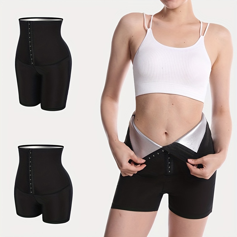  Sauna Sweat Shapewear High Waisted Leggings Pants Thigh  Workout Suit Waist Trainer Body Shaper Sweatsuit Exercise Fitness Gym Yoga  Women