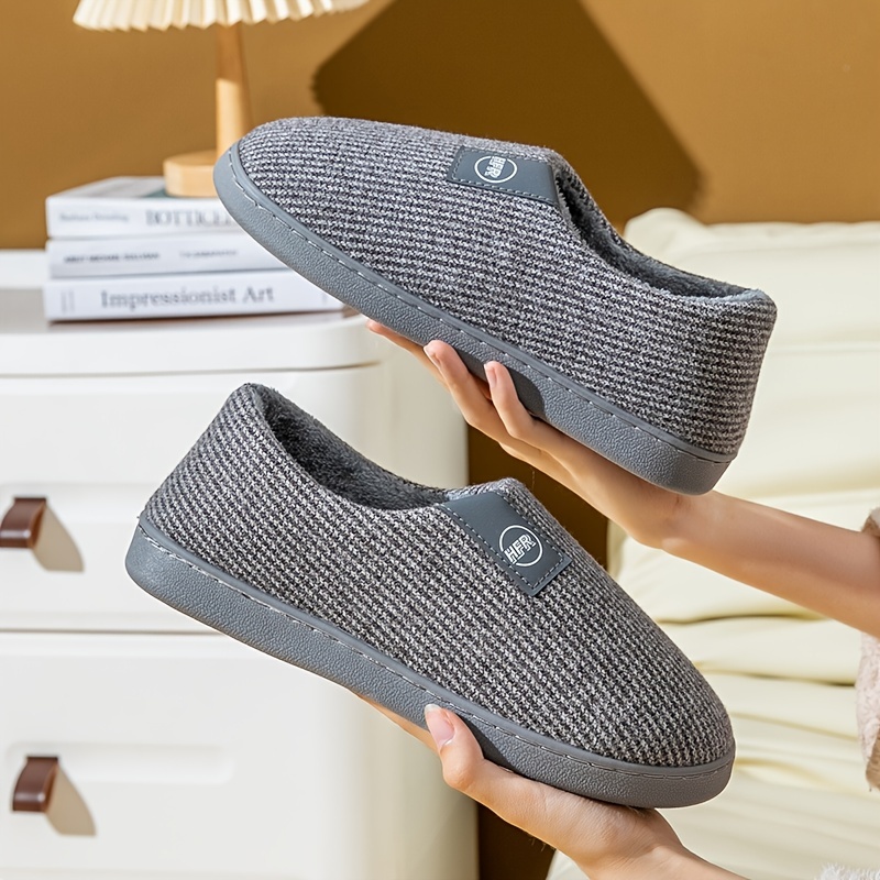 Men's Soft Indoor Slides Slippers Plush House Shoes