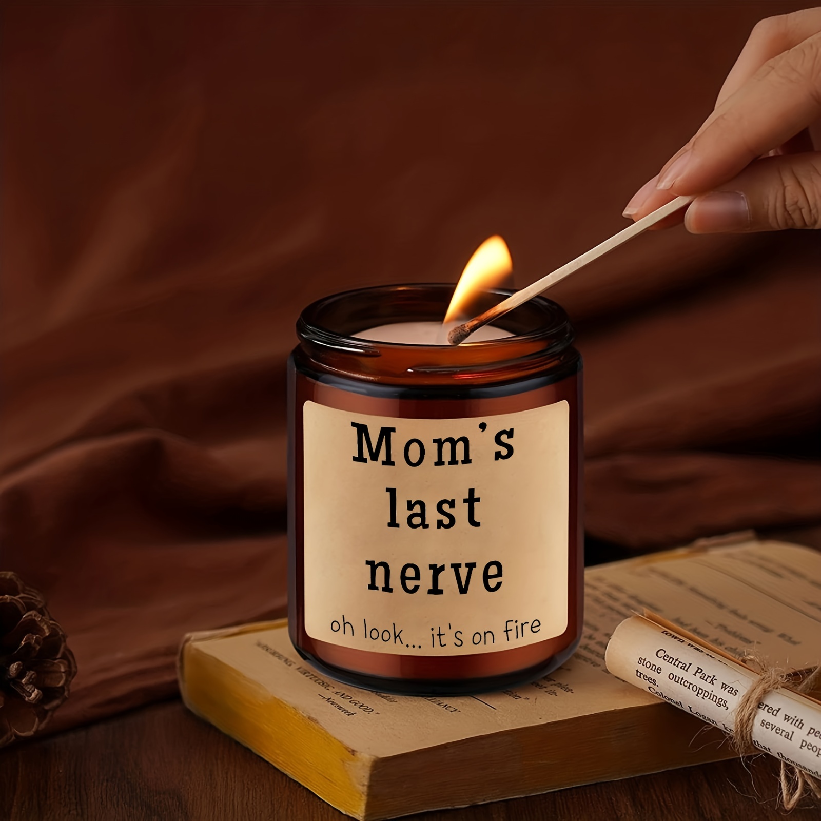 Gift For Mom - Lavender Candle Mom's Last Nerve Funny Quote Candle -  Mothers Day