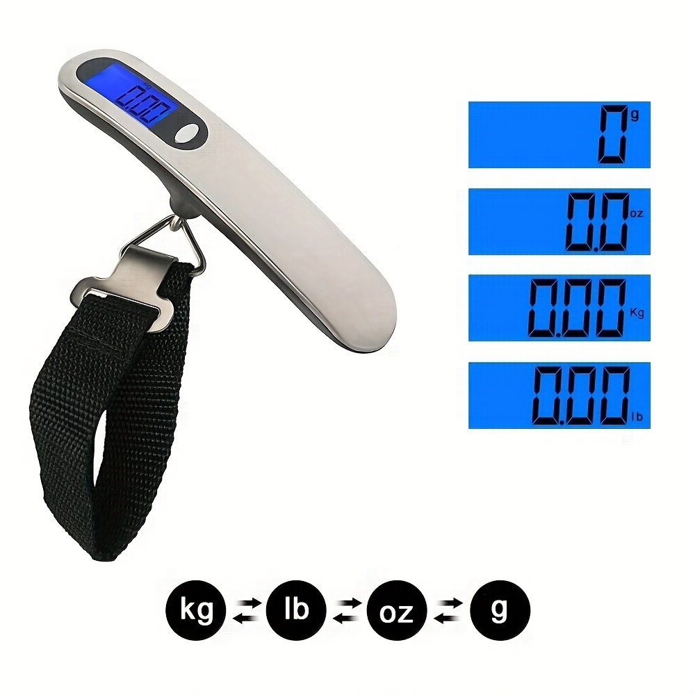 Portable Abs Scale Digital Lcd Display Electronic Luggage Hanging Suitcase  Travel Weighs Baggage Bag Weight Balance Tool - Temu