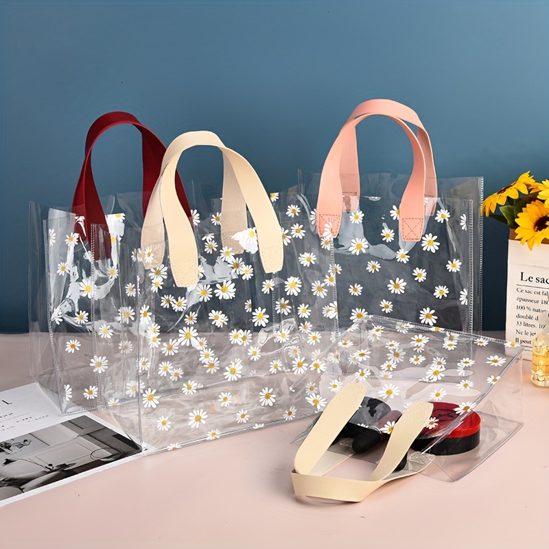 Transparent Small Daisy Gift Bag, Gift Tote Bag, Creative Portable Gift  Packaging Bag, Valentine's Day Wedding Birthday Gift Packaging Bag, Small  Business Supplies, Cheapest Items Available, Clearance Sale, Shopping Bag,  Party Bag