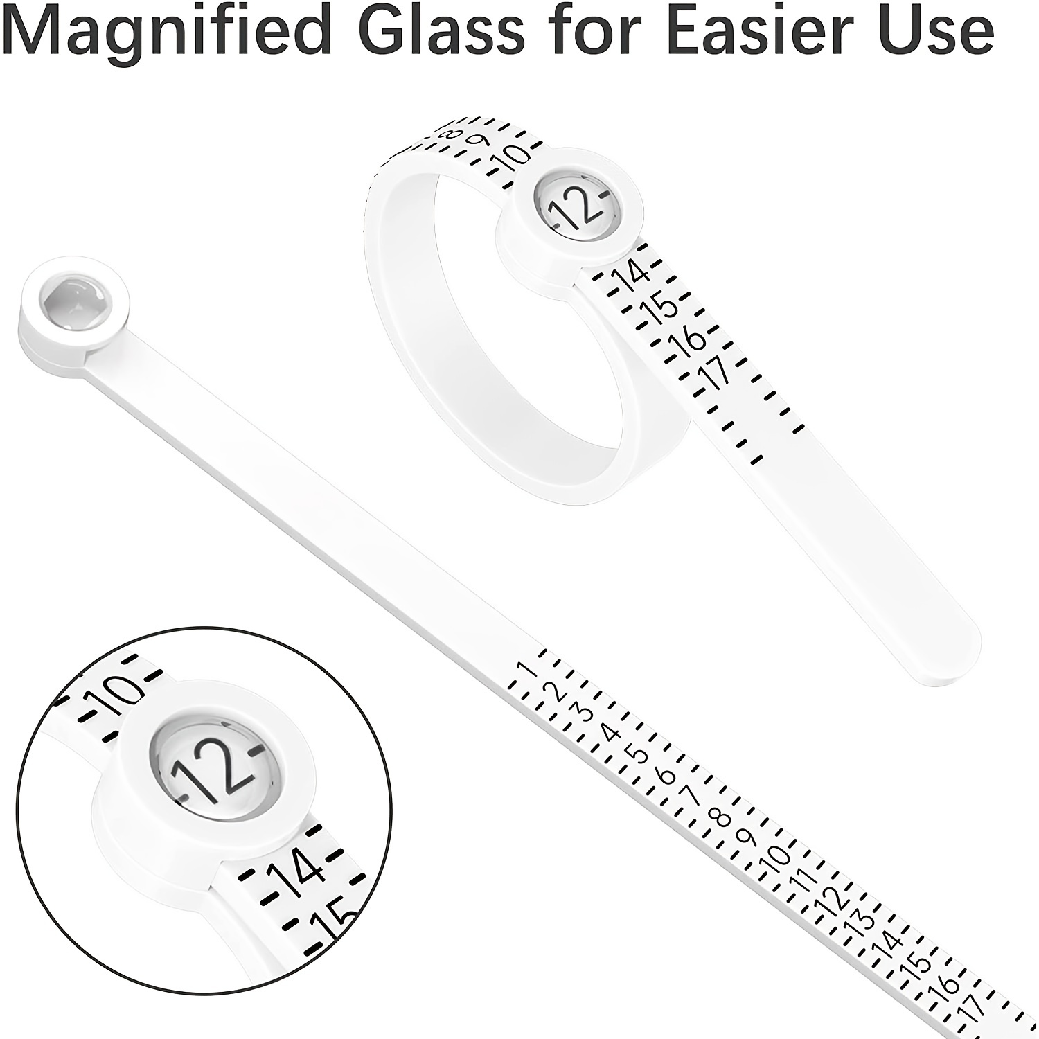 Ring Sizer Ring Sizer Measuring Tool Finger Size Gauge clear - Temu